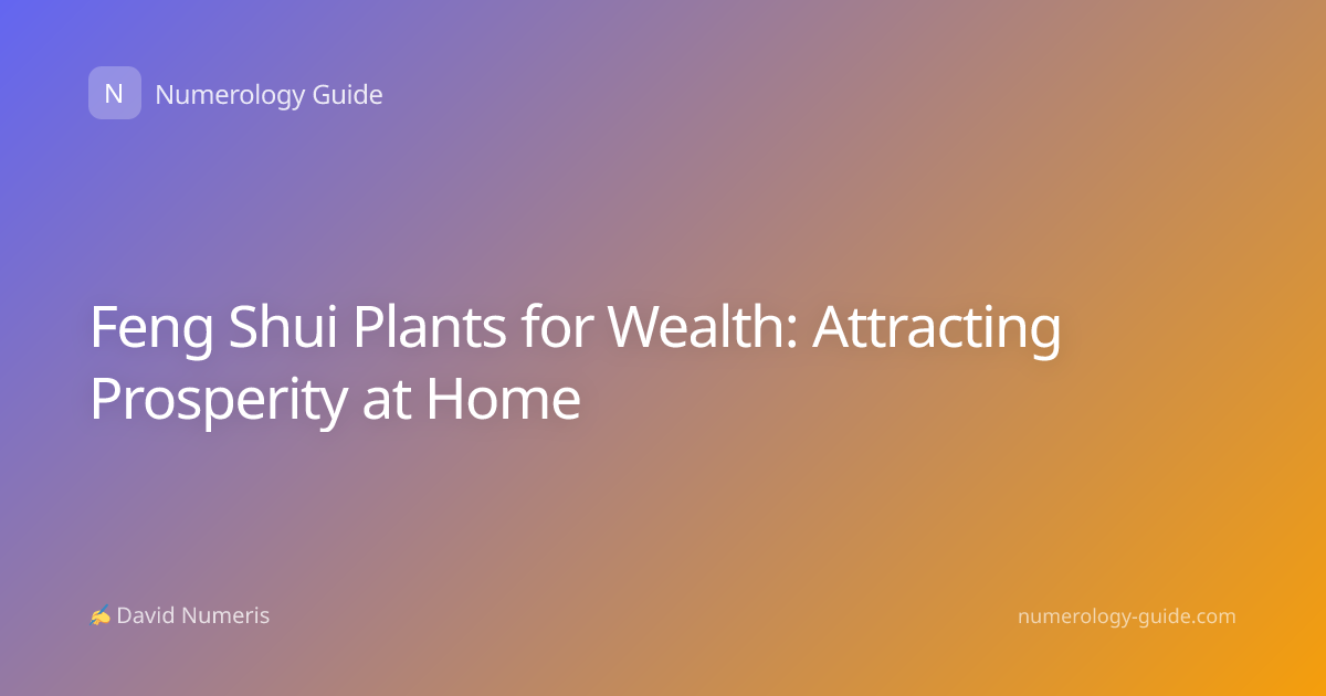 Feng Shui Plants for Wealth: Attracting Prosperity at Home
