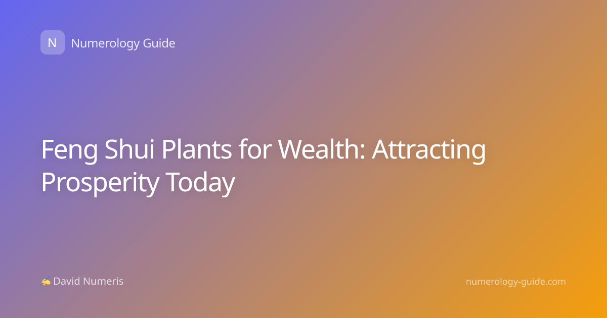Feng Shui Plants for Wealth: Attracting Prosperity Today