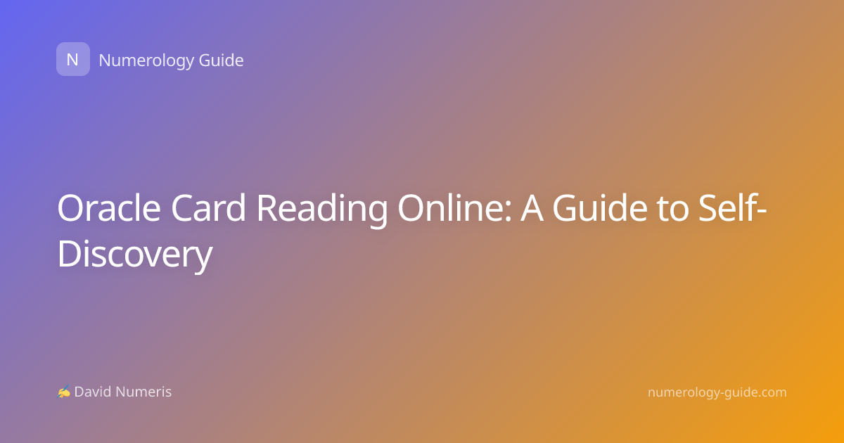 Oracle Card Reading Online: A Guide to Self-Discovery