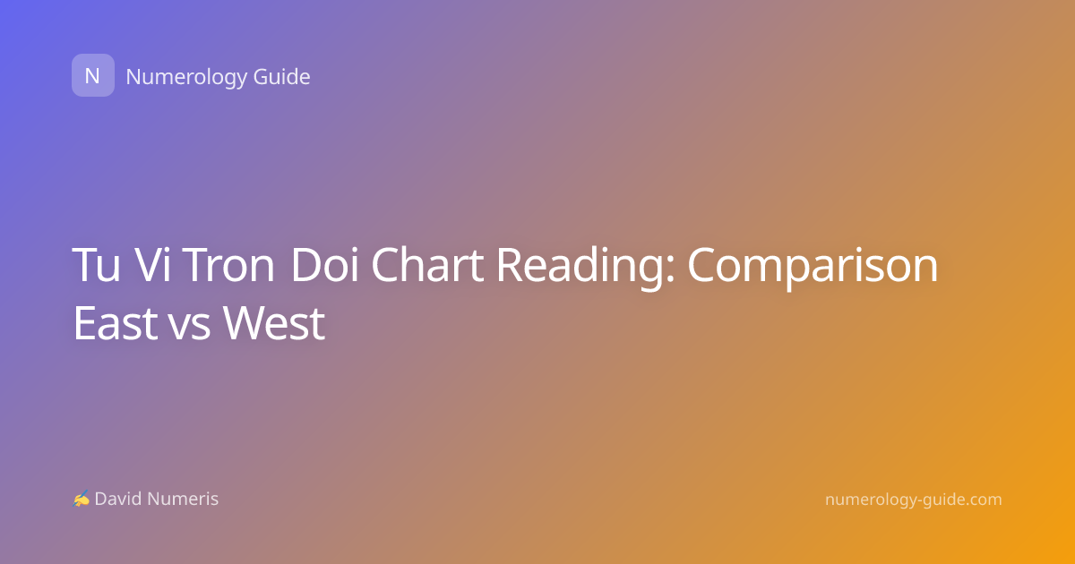 Tu Vi Tron Doi Chart Reading: Comparison East vs West