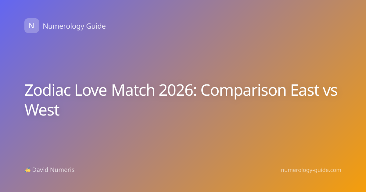 Zodiac Love Match 2026: Comparison East vs West